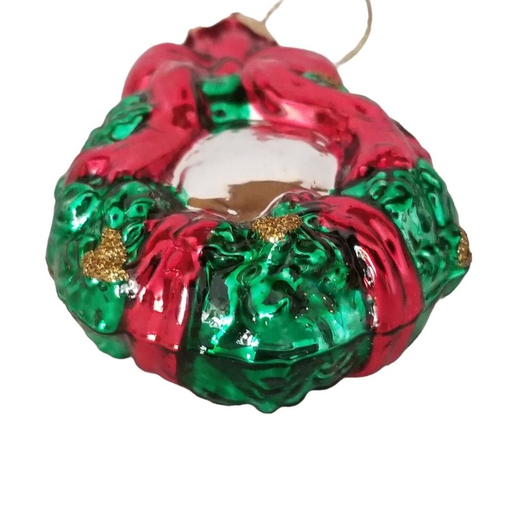 Christmas Ornament Glass Holiday Wreath Thomas Pacconi Museum Series 2003 Xmas - Picture 6 of 7